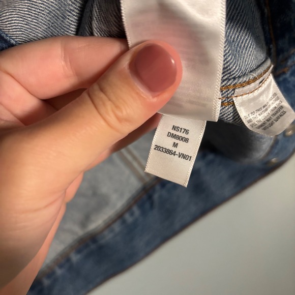 Madewell Women Oversized Trucker Jean Jacket Belted Sz Medium Denim Fall Preppy - Picture 13 of 13